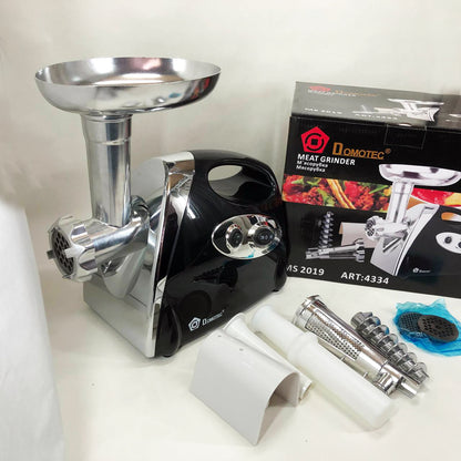 Мясорубка электрическая с соковыжималкой Domotec MS-2019 2400W. Цвет: черный
