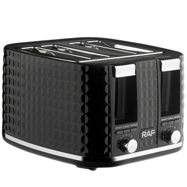 Тостер RAF R.503, 1500 Вт, 4 тоста, 6 уровней поджаривания, функции размораживания и подогрева