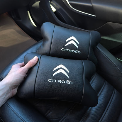 Набор кожаных подушек Citroën из натуральной итальянской кожи + фирменный брелок в подарок