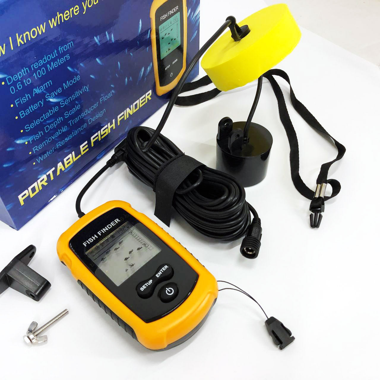 Эхолот портативный Fish Finder до 100м сонар портативный универсальный