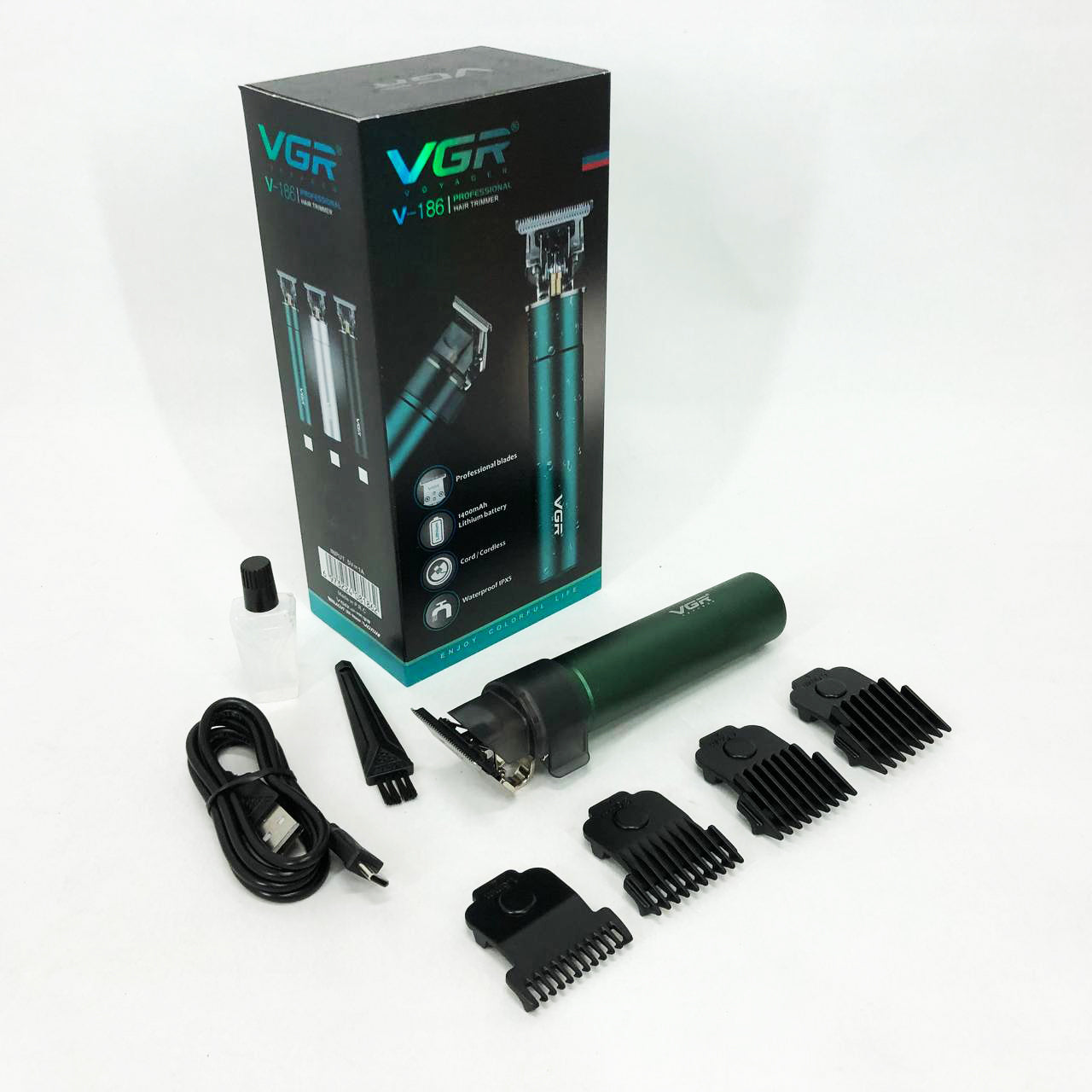 Машинка для стрижки аккумуляторная VGR V-186 триммер для волос и бороды