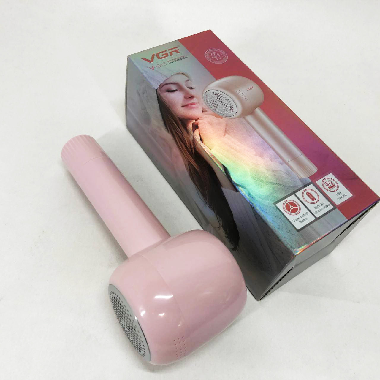 Машинка для удаления катышков VGR V-813, машинка для удаления катышков хорошая. Цвет: розовый