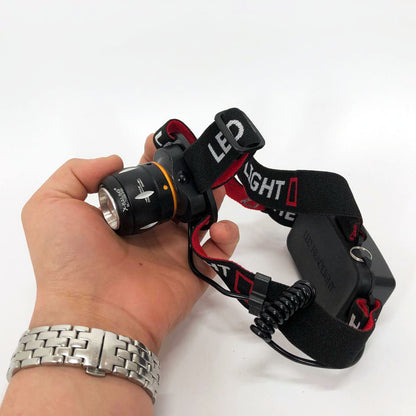 Фонарь налобный светодиодный водонепроницаемый с 2 аккумуляторами Bailong BL-T06B-P90, головной фонарик