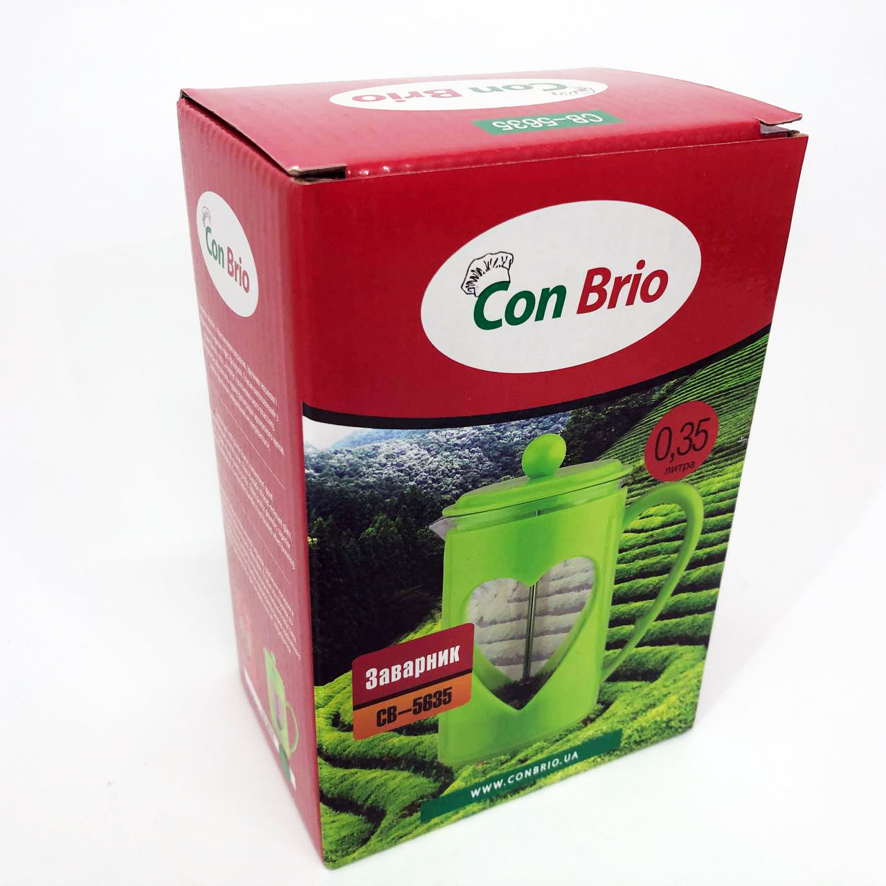 Френч-пресс Con Brio CB-5635 350 мл, Необычный заварник для чая, Заварочный чайник, Френч-пресс с ручкой