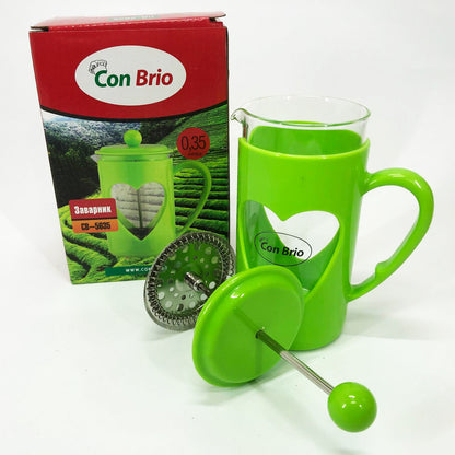 Френч-пресс Con Brio CB-5635 350 мл, Необычный заварник для чая, Заварочный чайник, Френч-пресс с ручкой
