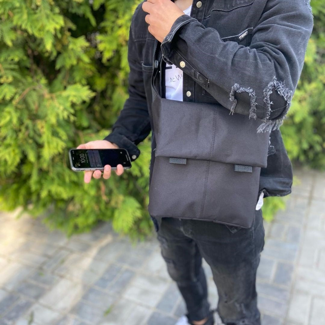 Мужская сумка через плечо кожа, Сумка кобура наплечная, Сумка для скрытого ношения пистолета