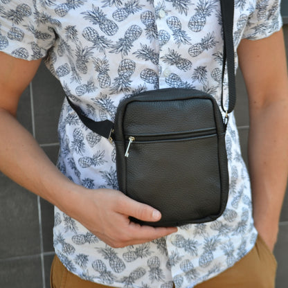 Качественная мужская сумка из натуральной кожи, сумка мессенджер, барсетка кожаная, сумка через плечо