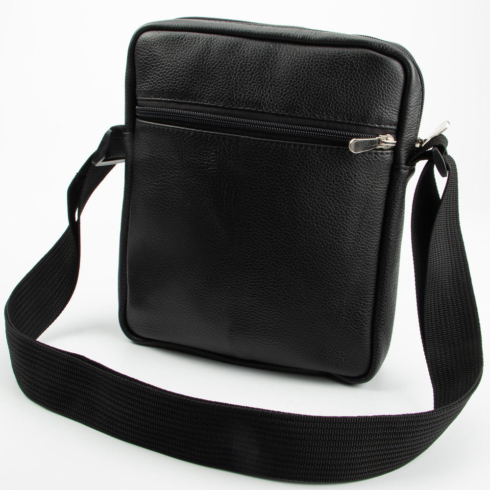 Набор 2 В 1! Сумка + Фонарь! Качественная мужская сумка из натуральной кожи + Тактический фонарь POLICE BL-X71-P50