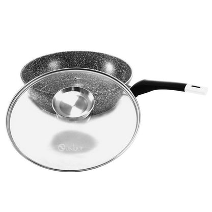 Сковорода глубокая с крышкой Unique UN-5171 24 см, Сковорода для приготовления на плите, удобная на кухню