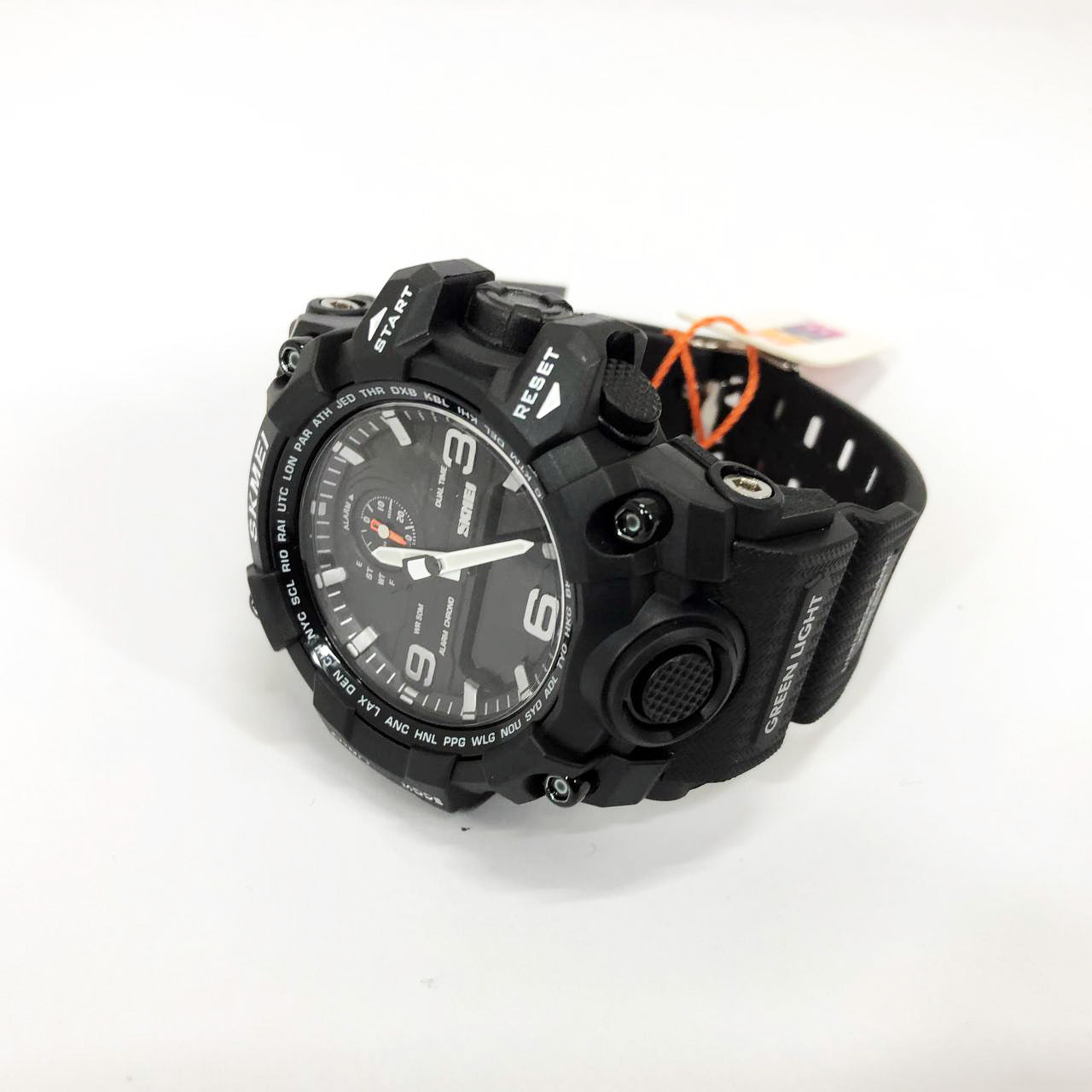 Часы наручные мужские SKMEI 1586BK BLACK, водонепроницаемые мужские часы, часы спортивные. Цвет: черный