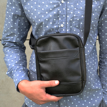 Мессенджер классический из эко кожи гладкой, Сумка через плечо кэжуал мужская, Деловая сумка мессенджер