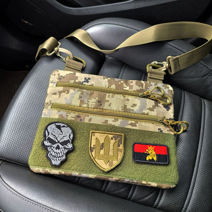 Сумка-кобура піксель камуфляж, тактична чоловіча сумка з тканини кордури AOR-1