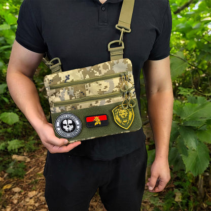 Сумка-кобура піксель камуфляж, тактична чоловіча сумка з тканини кордури AOR-1