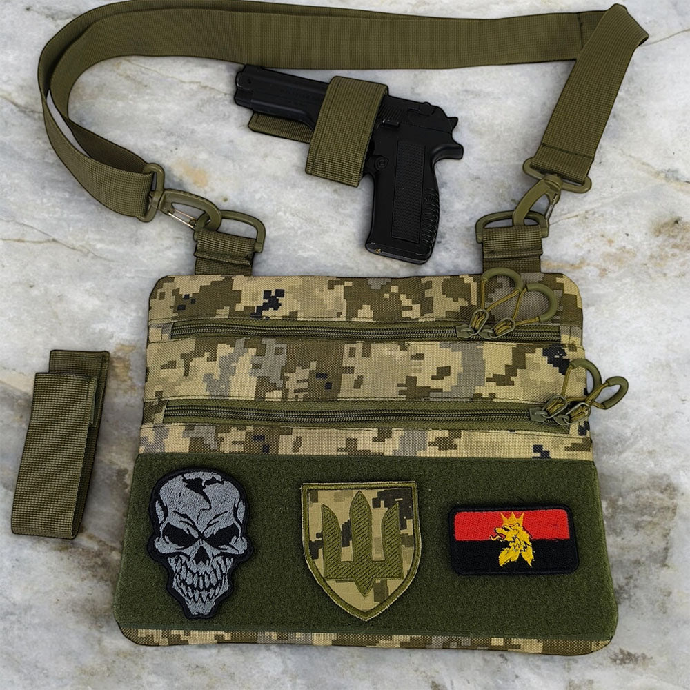 Сумка-кобура піксель камуфляж, тактична чоловіча сумка з тканини кордури AOR-1