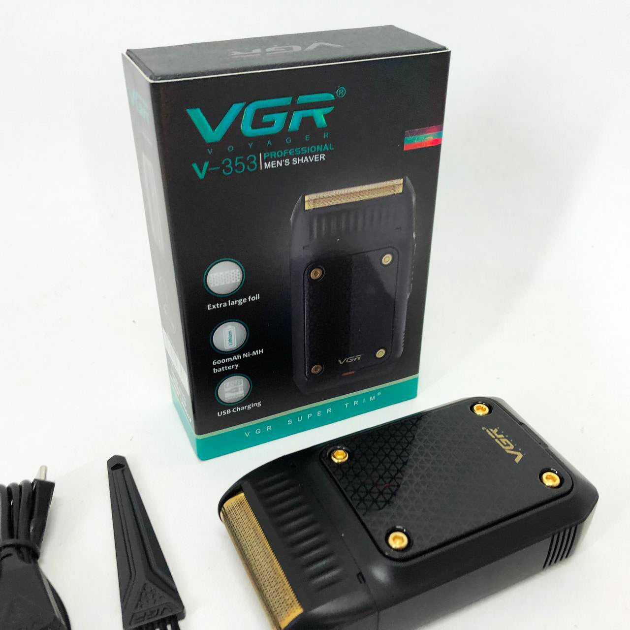 Электробритва мужская VGR V-353 профессиональная бритва шейвер для сухого бритья триммер. Цвет: черный