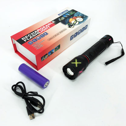 Фонарь ручной аккумуляторный PLD-CA166-3, Фонарь ручной мощный, Тактичный фонарь, Ручной фонарик led