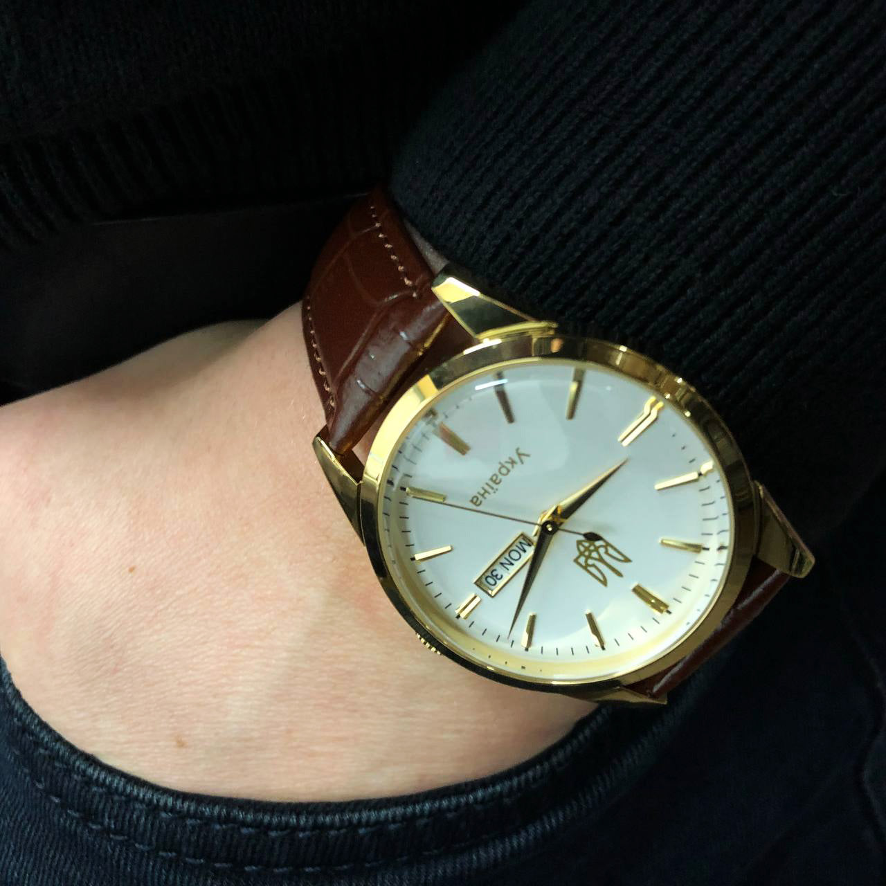 Часы наручные мужские SKMEI 3709/9073GDWT-B, Стильные повседневные мужские кварцевые часы