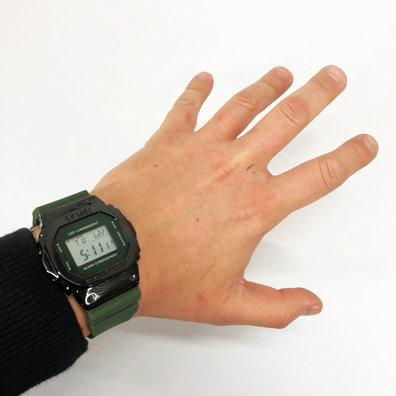 Часы наручные мужские SKMEI 1851AG, часы наручные электронные тактические, противоударные часы