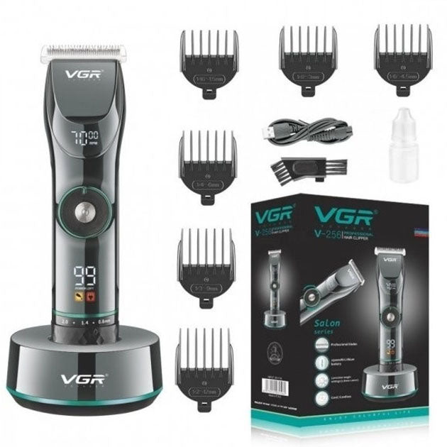 Профессиональная беспроводная машинка для стрижки волос и бороды VGR V-256, беспроводная электробритва