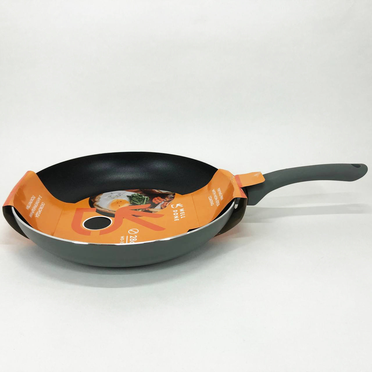 Сковорода алюминиевая 28 см WELL DONE WD-1018W индукция, сковорода удобная на кухню, антипригарная