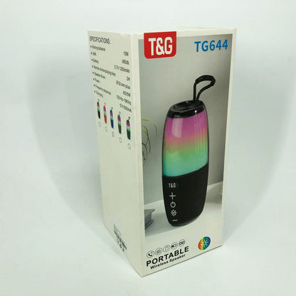 Портативная колонка TG644 5W с RGB подсветкой и ремешком, музыкальные колонки для улицы. Цвет: синий