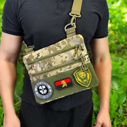 Сумка-кобура піксель камуфляж, тактична чоловіча сумка з тканини кордури AOR-1