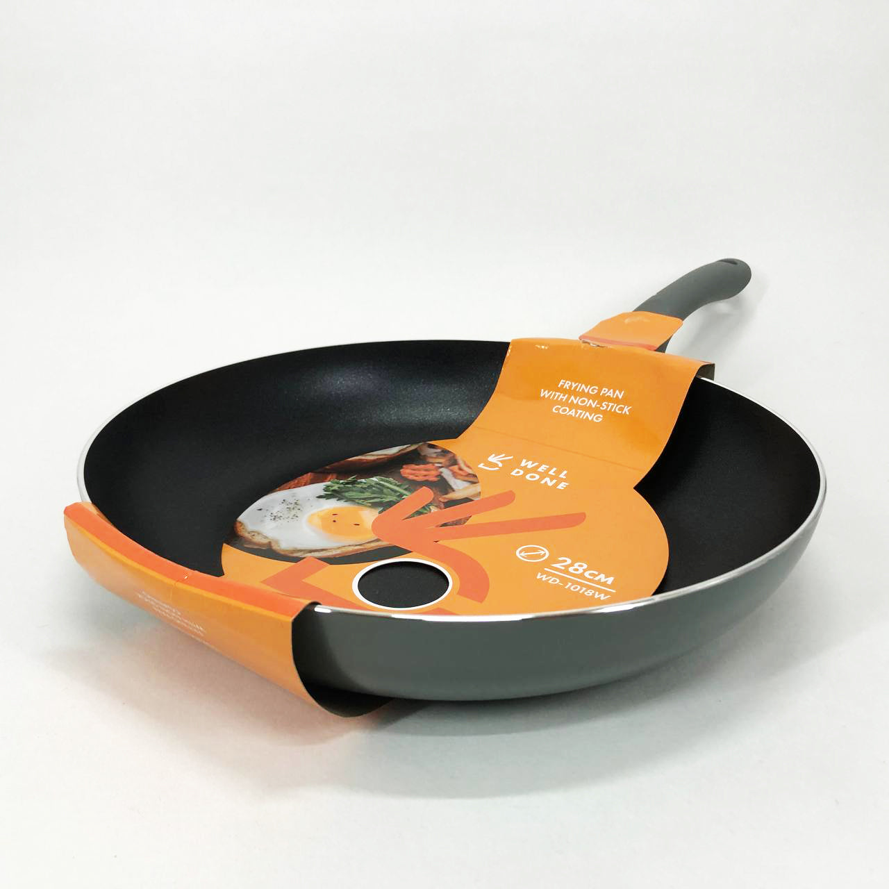 Сковорода алюминиевая 28 см WELL DONE WD-1018W индукция, сковорода удобная на кухню, антипригарная