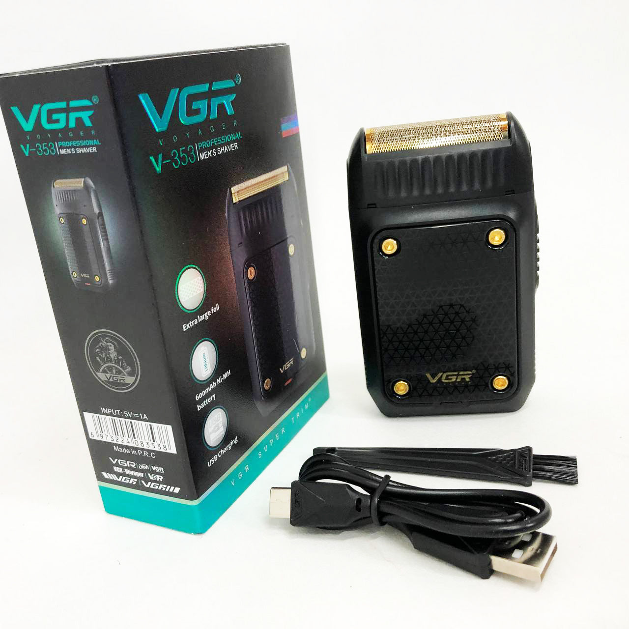 Электробритва мужская VGR V-353 профессиональная бритва шейвер для сухого бритья триммер. Цвет: черный
