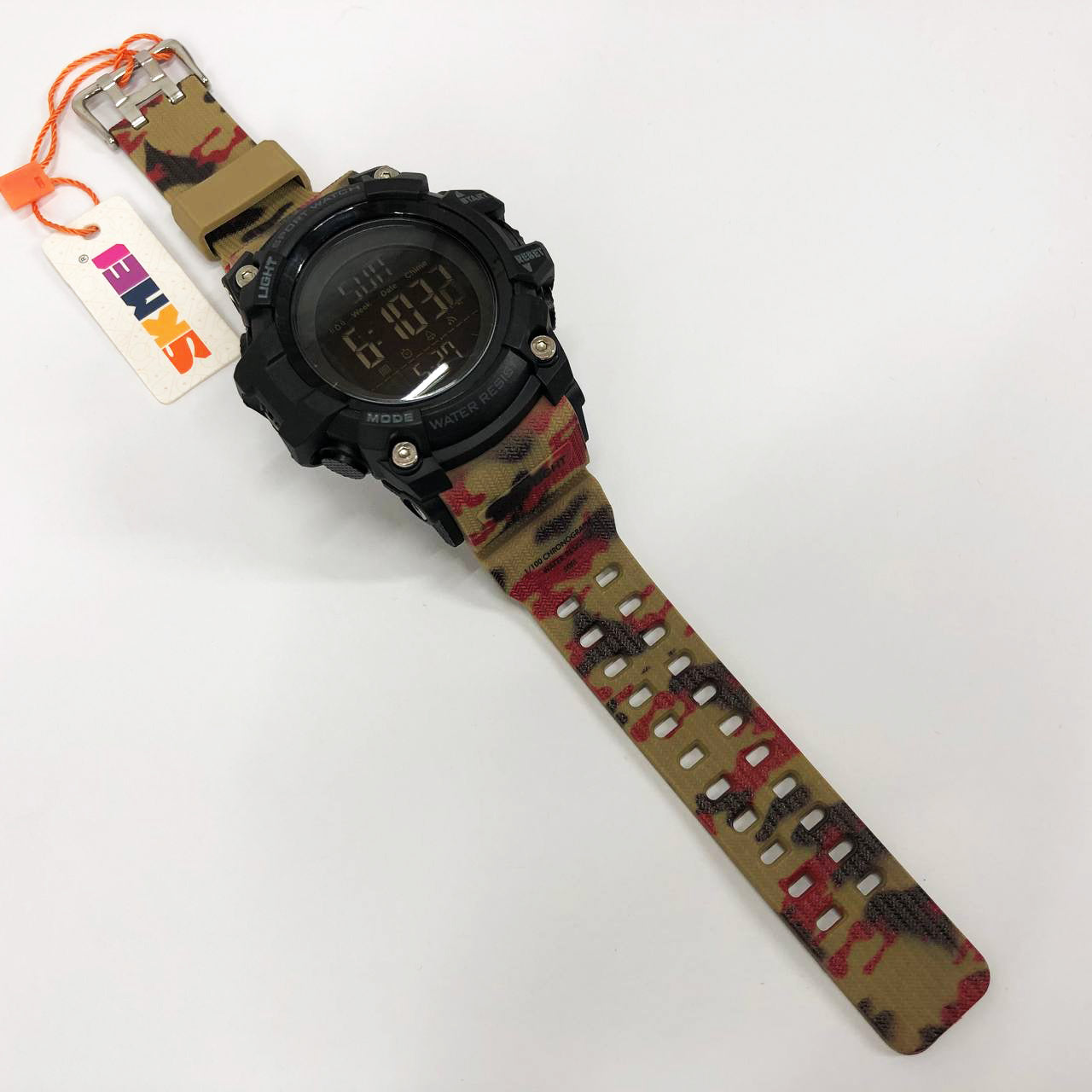 Годинник наручний чоловічий SKMEI 1384CMRD CAMOUFLAGE, фірмовий спортивний годинник. Колір: камуфляж