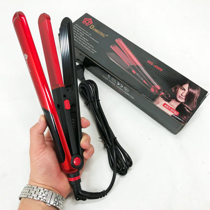 Плойка гофре 2 в 1 Domotec MS-4909, черно-красный, стайлер для завивки, стайлер для укладки