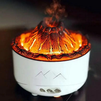 Увлажнитель воздуха Вулкан с эффектом пламени и подсветкой увлажнитель-ночник Аромадиффузор с подсветкой