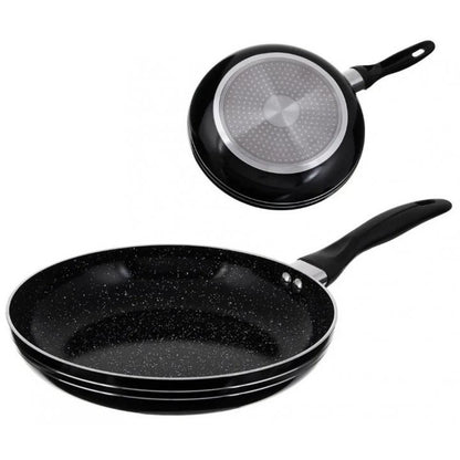 Сковорода UNIQUE UN-5151 антипригарное гранитное покрытие 18 см темный мрамор