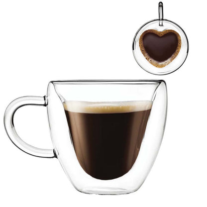 Набор чашек с двойными стенками 2 шт 150 мл Con Brio CB 8915-2, Стеклянные чашки с двойным дном