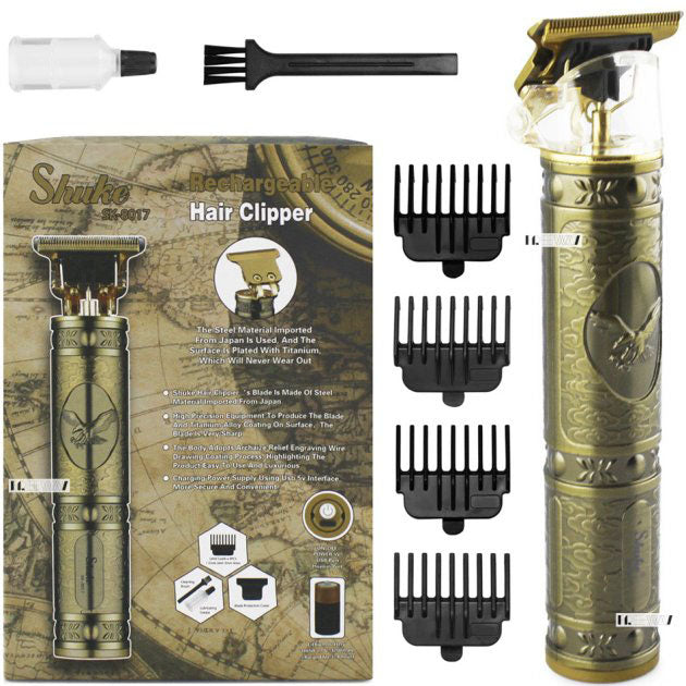 Машинка для стрижки волос профессиональная триммер для бороды окантовочная машинка Shuke 3W SK-8017