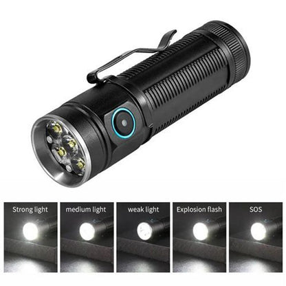 Ручний ліхтарик W5184-6XHP360, Супер яскравий ліхтарик, Суперпотужний пошуковий ручний ліхтар тактичний