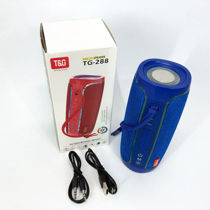 Портативная Bluetooth колонка с LED подсветкой TG288 беспроводная колонка портативная мощная. Цвет: синий