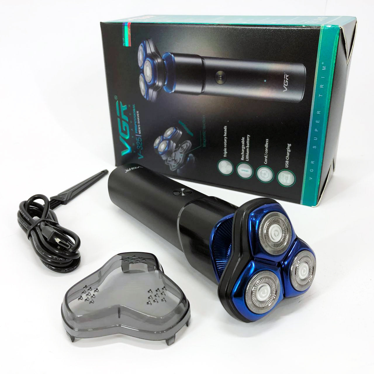 Электробритва VGR V-325, триммер беспроводной, машинка мужская для бритья, триммер для усов