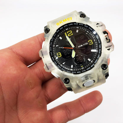 Часы наручные мужские SKMEI 1155BWT, наручные часы для военных, фирменные спортивные часы. Цвет: белый