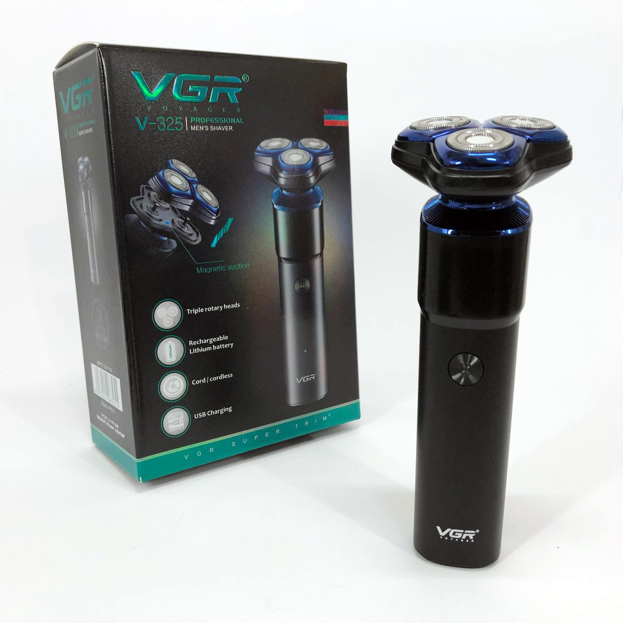 Электробритва VGR V-325, триммер беспроводной, машинка мужская для бритья, триммер для усов