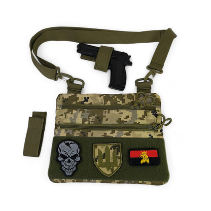 Сумка-кобура піксель камуфляж, тактична чоловіча сумка з тканини кордури AOR-1