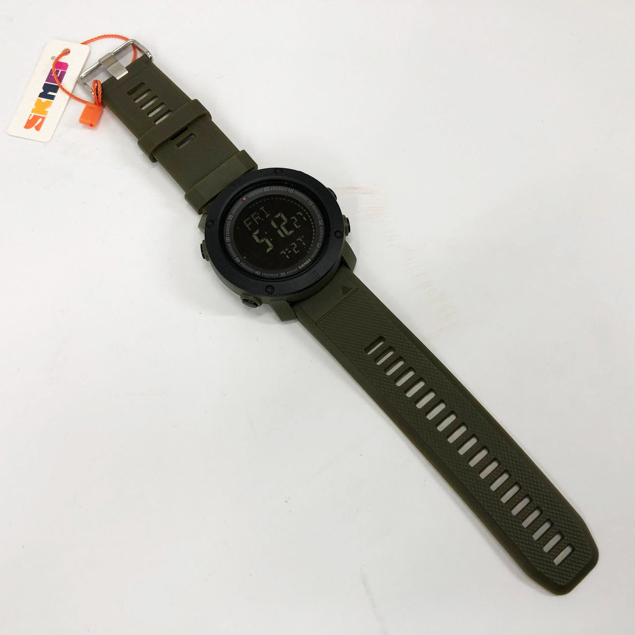 Часы наручные мужские SKMEI 2095AG, часы тактические противоударные, армейские часы. Цвет: зеленый