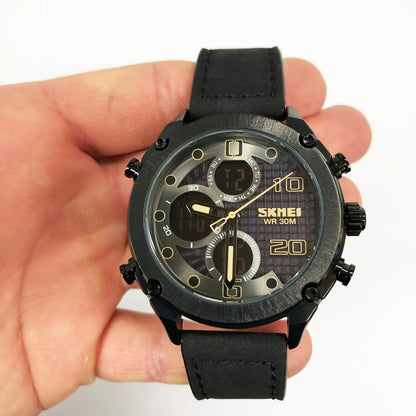 Часы наручные мужские SKMEI 1975LBKBK, оригинальные мужские часы, часы кварцевые мужские