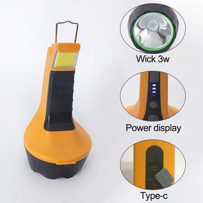 Фонарь ручной T60-3W-COB с крюком, Освещение для кемпинга, Лампа для кемпинга подвесная аккумуляторная