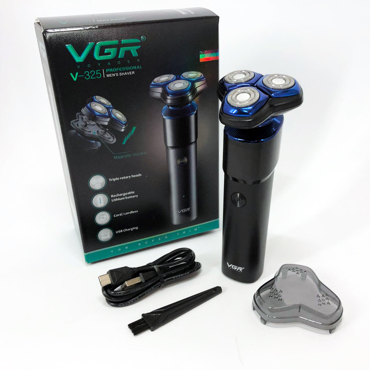 Электробритва VGR V-325, триммер беспроводной, машинка мужская для бритья, триммер для усов