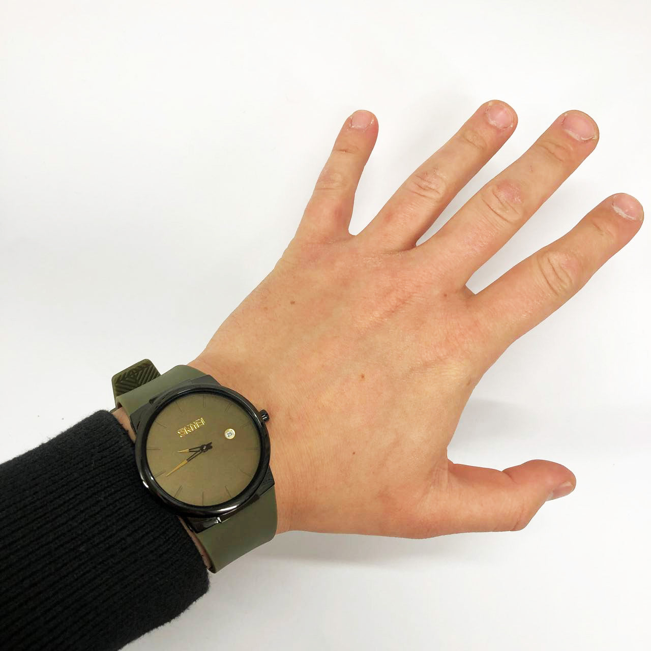 Часы наручные мужские SKMEI 1509AG, мужские круглые наручные часы, Оригинальные мужские часы