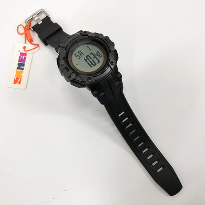 Часы наручные мужские SKMEI 1545BKWT BLACK-WHITE, водонепроницаемые мужские часы. Цвет: черный