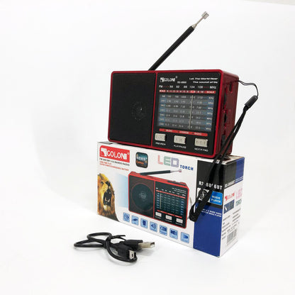 Радіо GOLON RX-8866 цифровий портативний радіоприймач з ліхтариком функцією PowerBank.