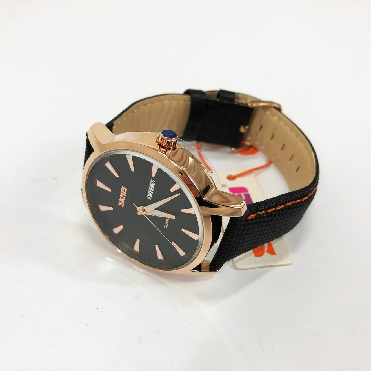 Часы наручные мужские SKMEI 9303RGBK, часы кварцевые мужские, стильные статусные наручные часы стрелочные