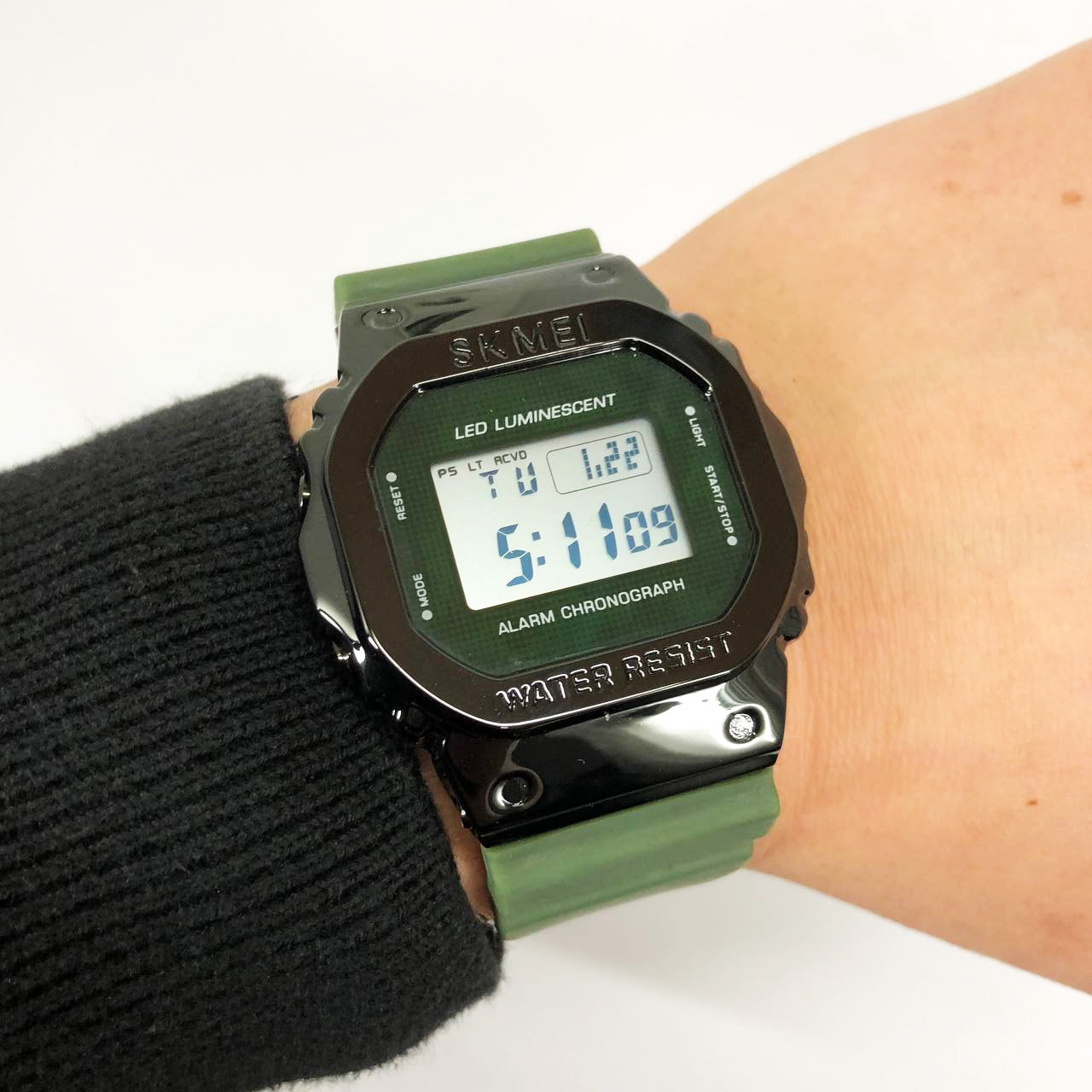 Часы наручные мужские SKMEI 1851AG, часы наручные электронные тактические, противоударные часы