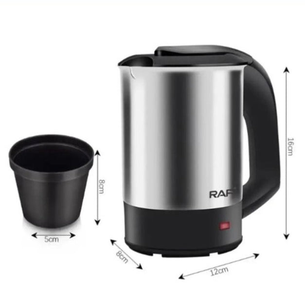 Электрочайник от 220В компактный RAF R-7887 с двумя чашками в комплекте 1000 Вт